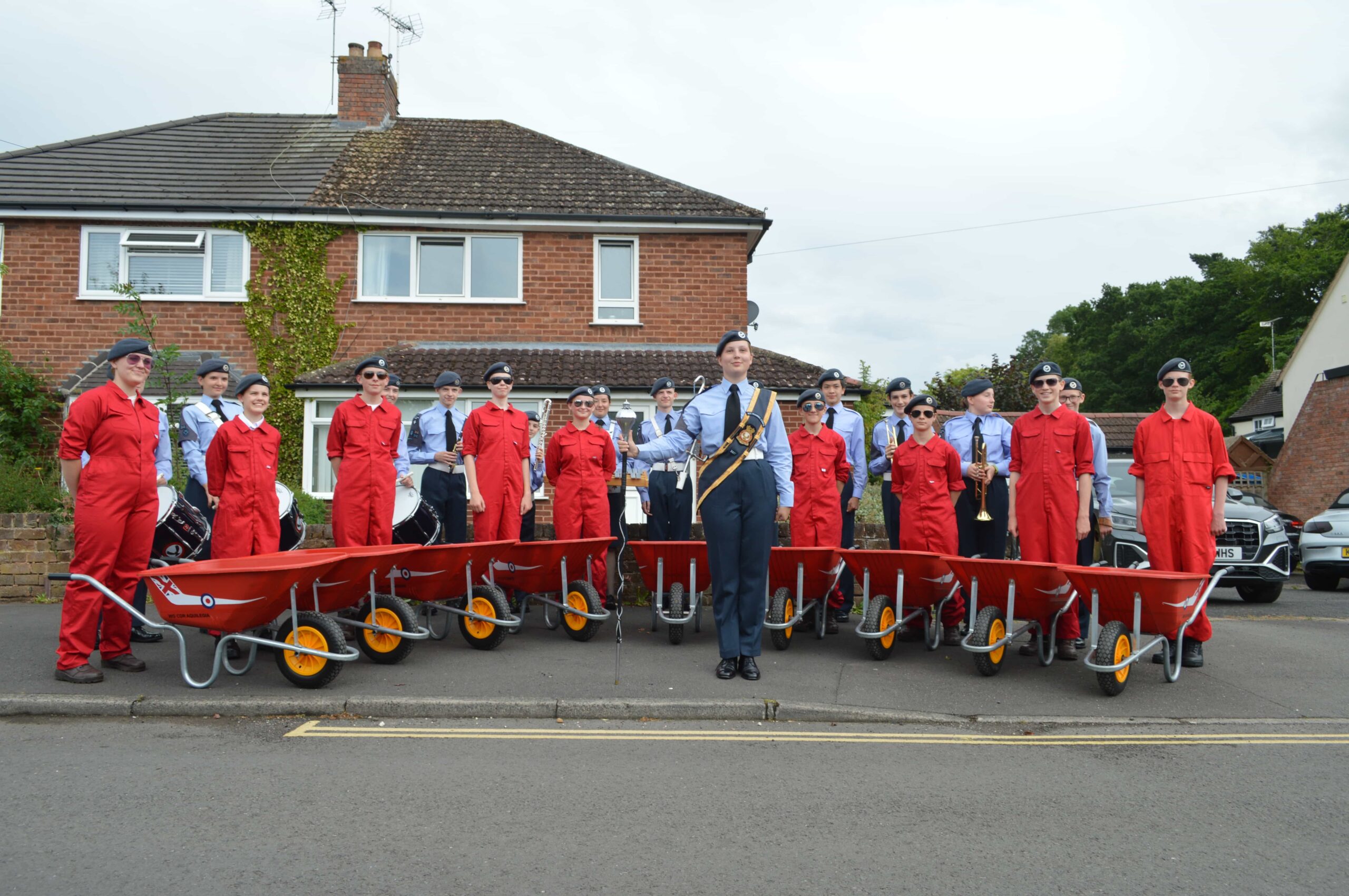 Cadets lined up at Alrighton Fayre 2023