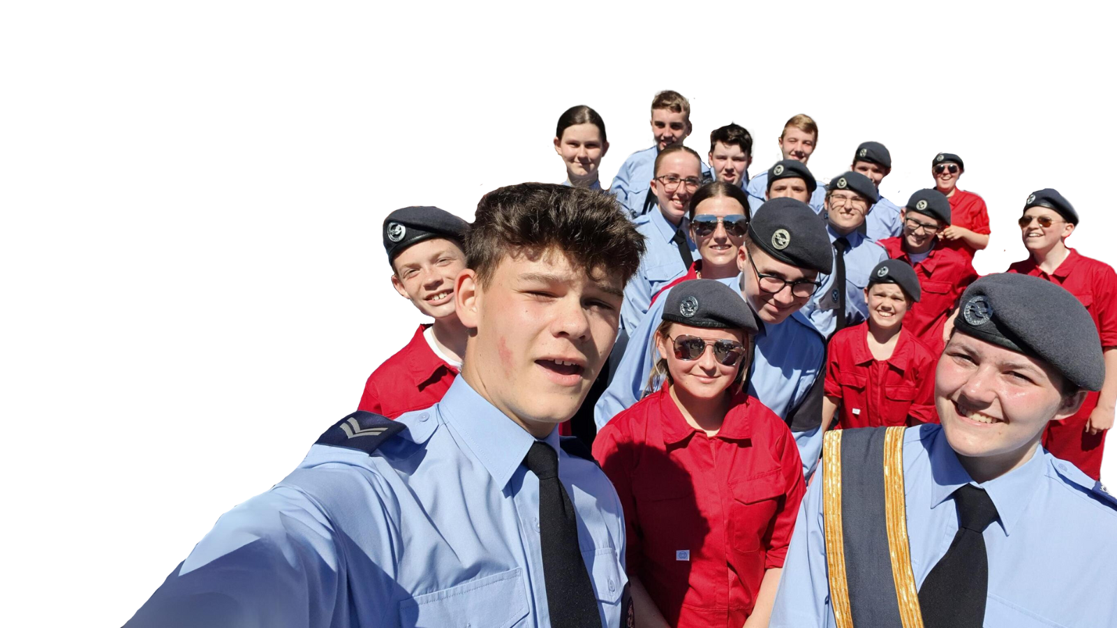 Group of cadets smiling